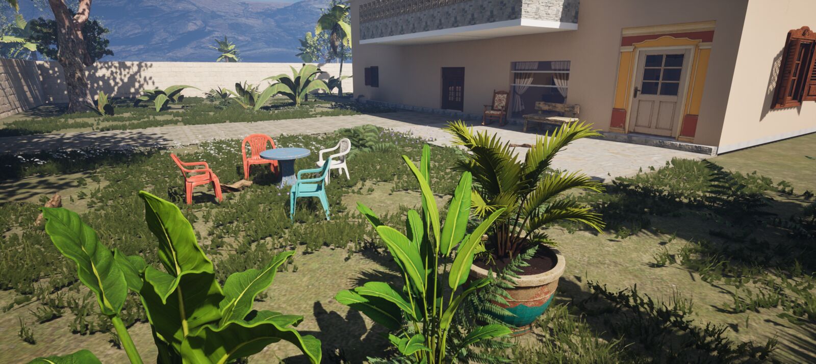 The courtyard, before the fifth theft