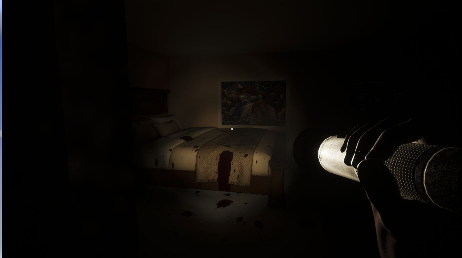 The upstairs hallway, past midnight