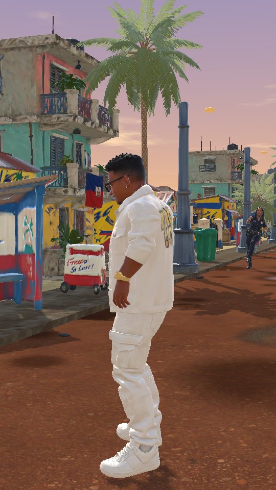 Capture du jeu : Mounpoumoun se retourne, la policière Black arrive en courant